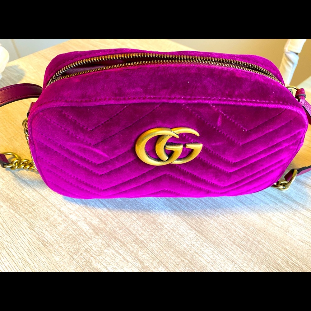 Gucci Marmont Velvet Purple bag